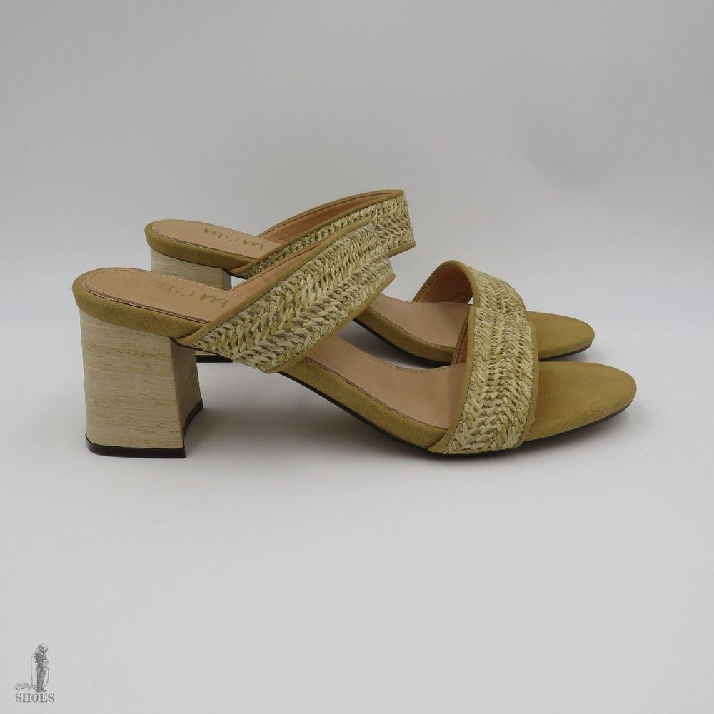 Mi.iM Basket Weave Strap Block Heel Womens 10